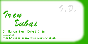 iren dubai business card