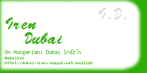 iren dubai business card